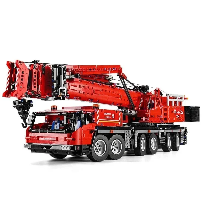 Crane 17013 Crane Building Block App Rc Electric Red Gm K Crane Truck Model Brick Adult Difficult Construction Toy Birthday Gift