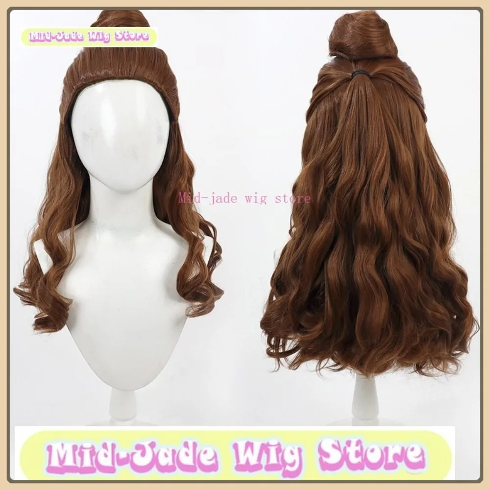 

Mid-jade Wig Store Princess Belle Cosplay Wig Halloween Anime Role-playing Synthetic Hair Anime Wig