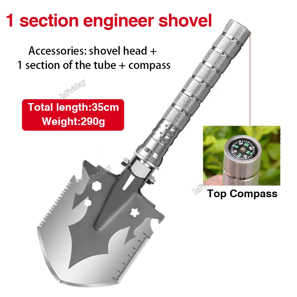 Imagem -05 - Militar Tactical Multifunction Shovel Grupo Ferramentas Nuggets ao ar Livre Camping Survival Folding Spade Tool Equipamento do Carro Conjunto de pá de Neve