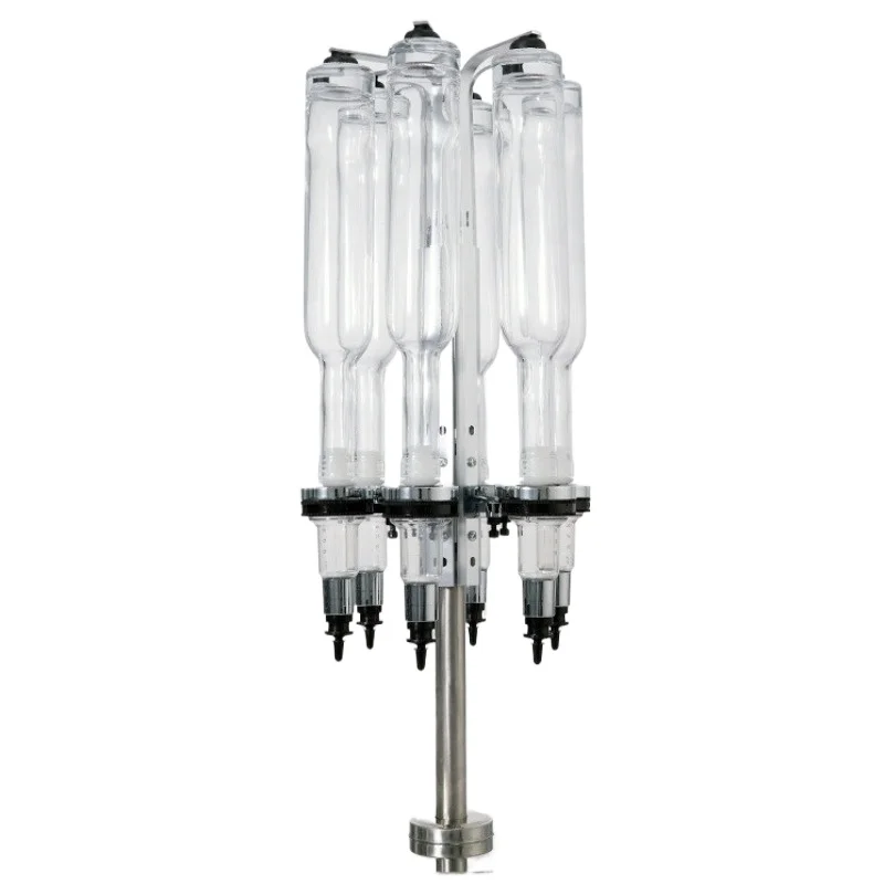 Rotatable design 6-head display stand with 6 pump head dispensers 6 bottle perfume dispensers