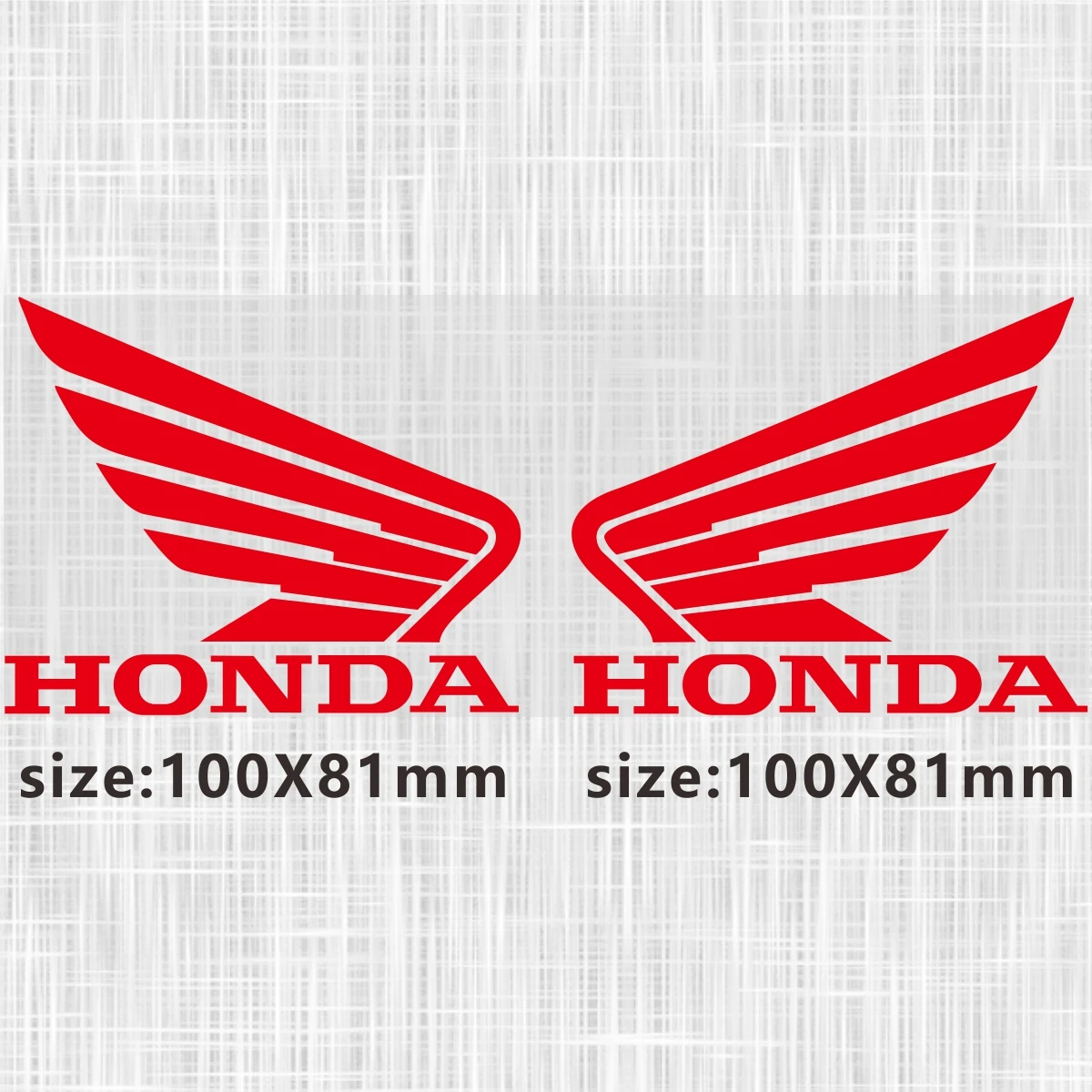 For 3D Honda Motorcycle Sticker Wing Tank Logo Decals image 2