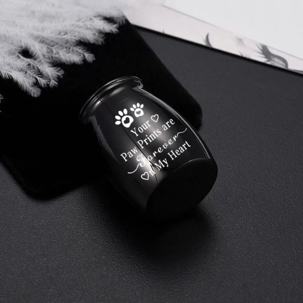 

Mini Pet Ashes Sealed Box Pet Paw Print Creative Funeral Urn for Pets Moisture Proof Waterproof Cremation Ashes Urn Pet Supplies