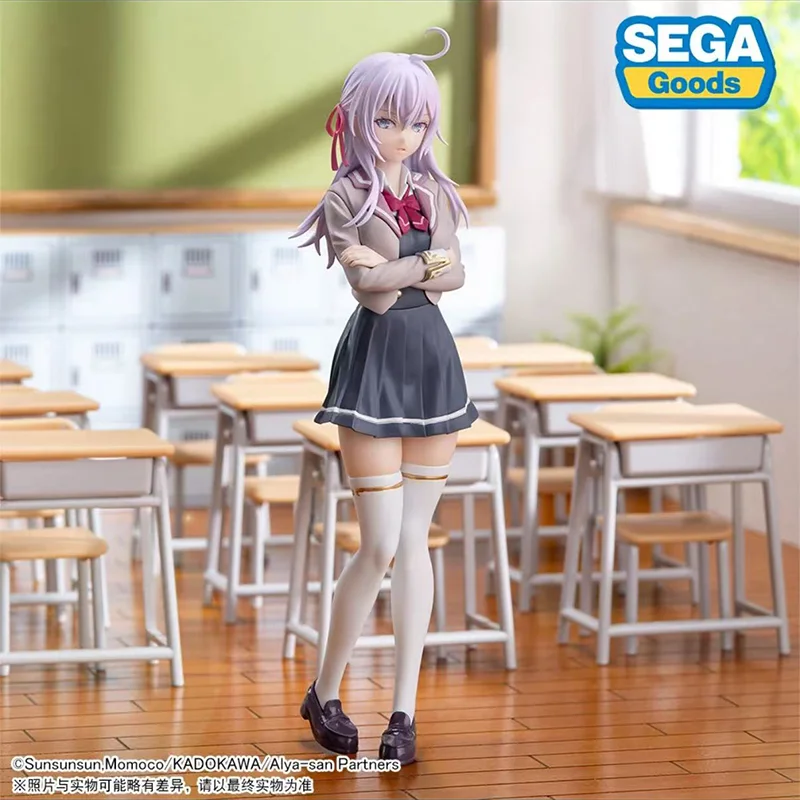 Genuine SEGA Luminasta Alya Sometimes Hides Her Feelings In Russian Alisa Mikhailovna Kujou Anime Figures Model Ornament Toy