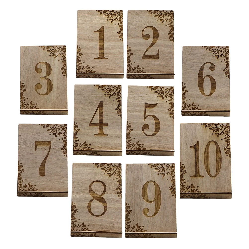 

10 Pcs Signs Rustic Wooden Table Numbers For Wedding Reception Table Numbers for Wedding Birthday Decor