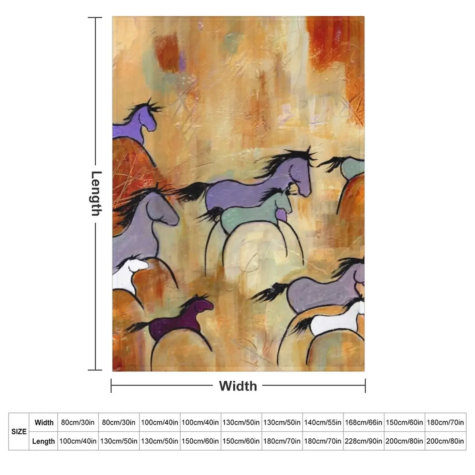Horse Stampede Throw Blanket Soft Comforter for winter Summer blankets and throws Designers Blankets