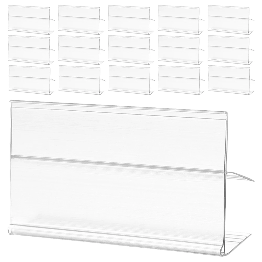 

50 pcs Shelf Price Tags 80x45mm PVC Plastic Label Holders Supermarket Tag Display Easy Identification Practical Design