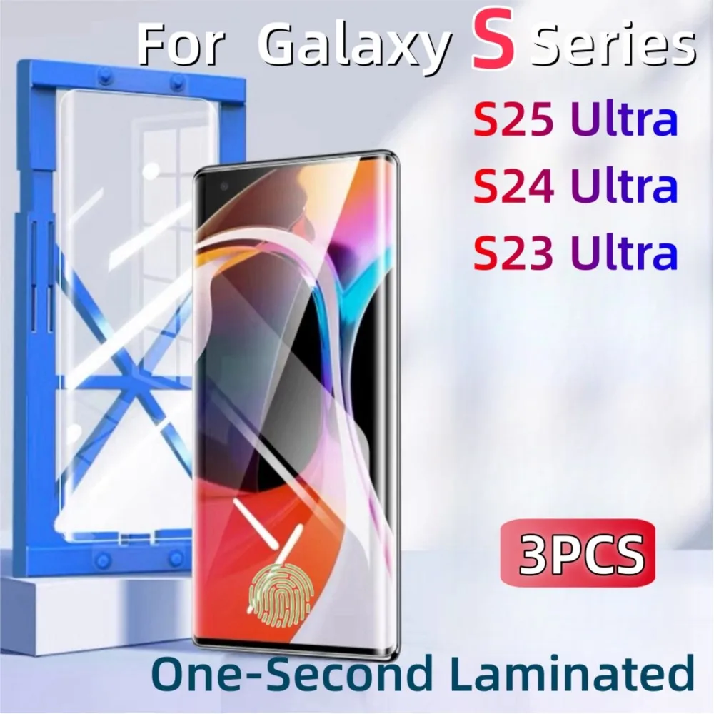 3Pcs For Samsung Galaxy S25 S24 S23 Ultra S22 S21 S20 S10 S9 PLUS Note 20 10 9 8 Screen Protector with Kit ,Not tempered glass