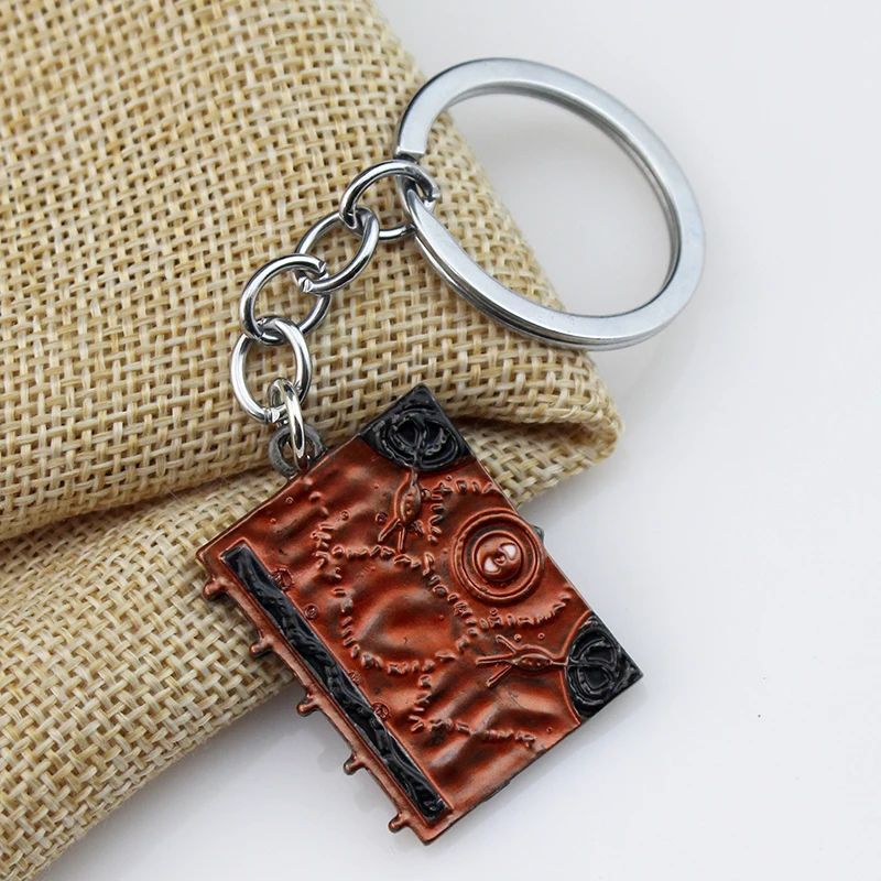 Porte-clés Livre de Sorcellerie Classique Hocus Pocus 3D, Pendentif Magique Double Face, Accessoires Cadeaux