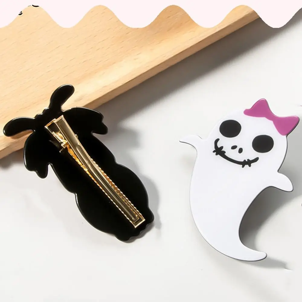 Creative Skull Halloween Ghost Hair Clip Pumpkin Spider Bat Hairpin Hat Barrettes Skull Duckbill Clip Cosplay