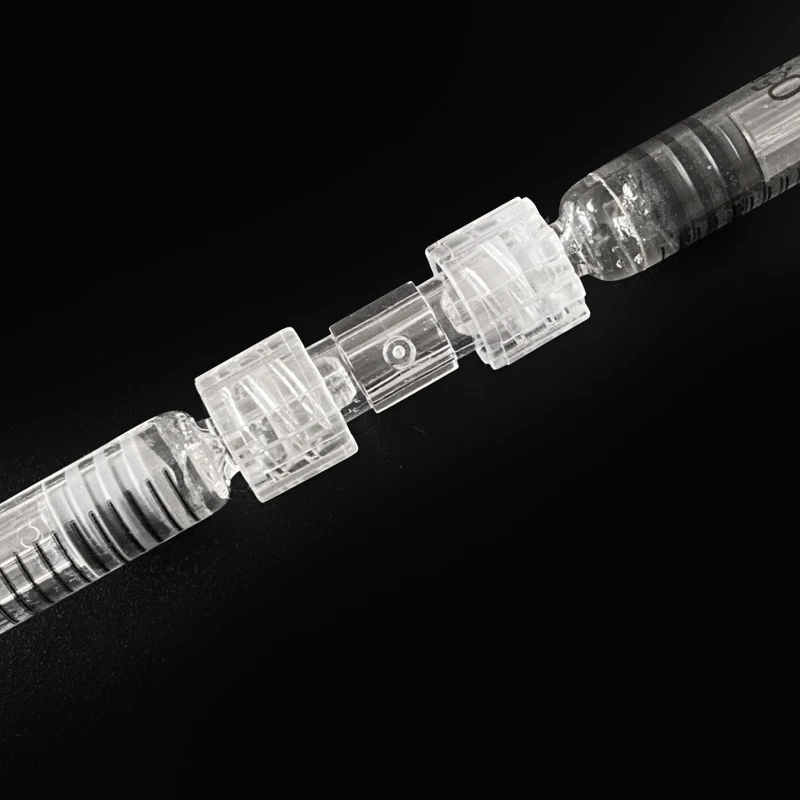 Double Thread Syringe Coupler Connector  Female Luer Lock Sterile Individual Packaging For Lock Syringe Connection