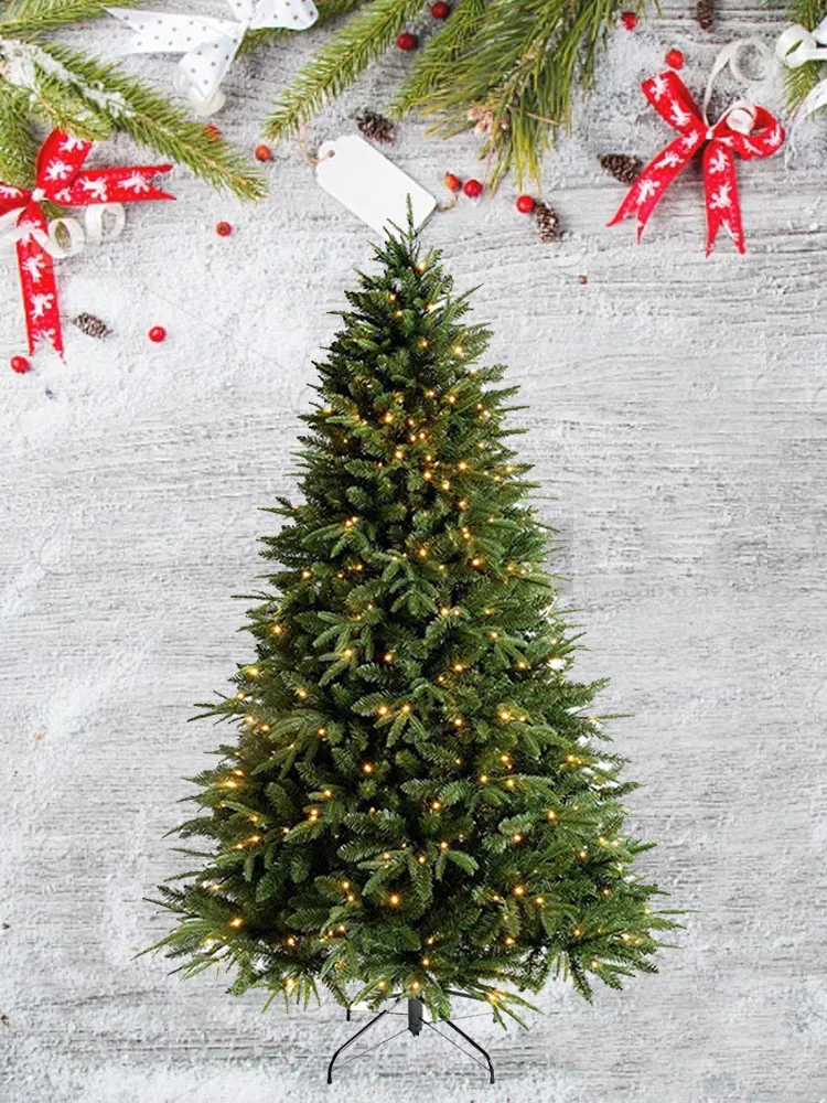 120cm Encrypted PE+PVC Christmas Tree with LED Light for Home Decorations Xmas Decorate and New Year Decor