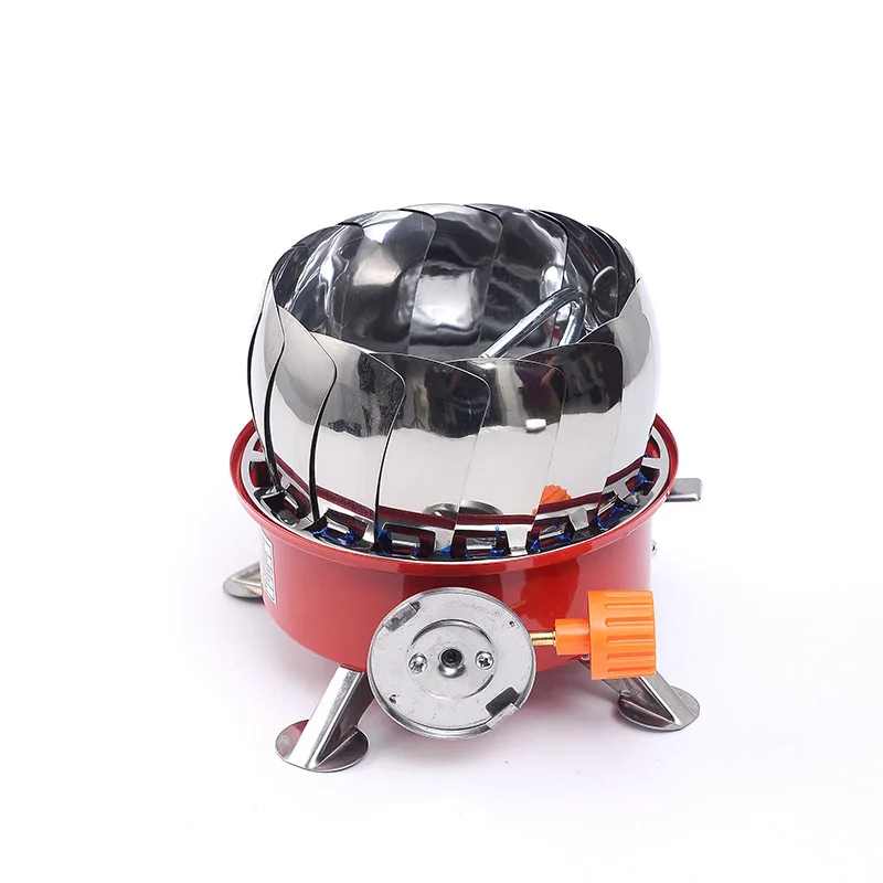 Lotus Gas Stove for Camping, 4000W, Outdoor Windshield, Electric Burner, Portable, Foldable, Quick Cook Device, Picnic Backpack