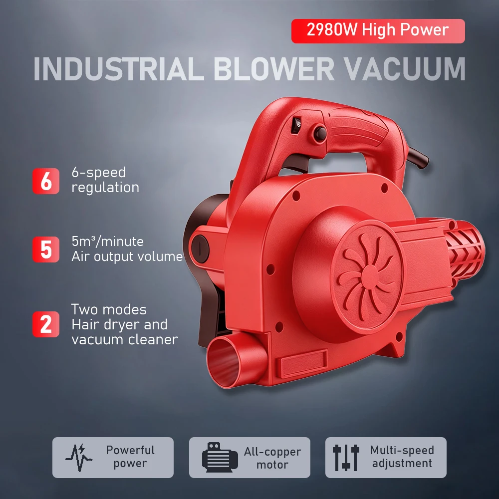 

2-in-1 Vacuum Blower Industrial Dust Extractor High Power Vacuum Cleaner for Slotting, Woodworking & Grinding Machines