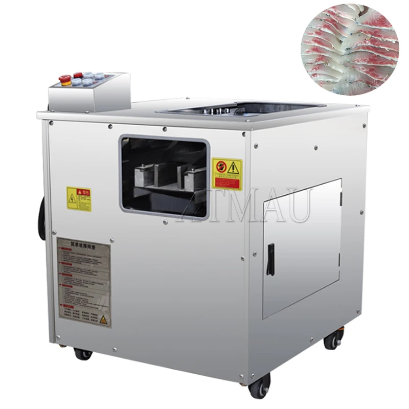 Fully Automatic Cod Hook Trout Salmon Slicer Catfish Tilapia Smoked Sashimi Oblique Cutting Fish Fillet Machine