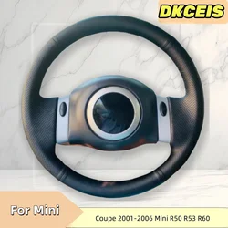 Car Steering Wheel Cover Faux Leather Black Breathable For Mini Coupe 2001-2006 Mini R50 R53 R60 Steering Wheel Braiding Cover
