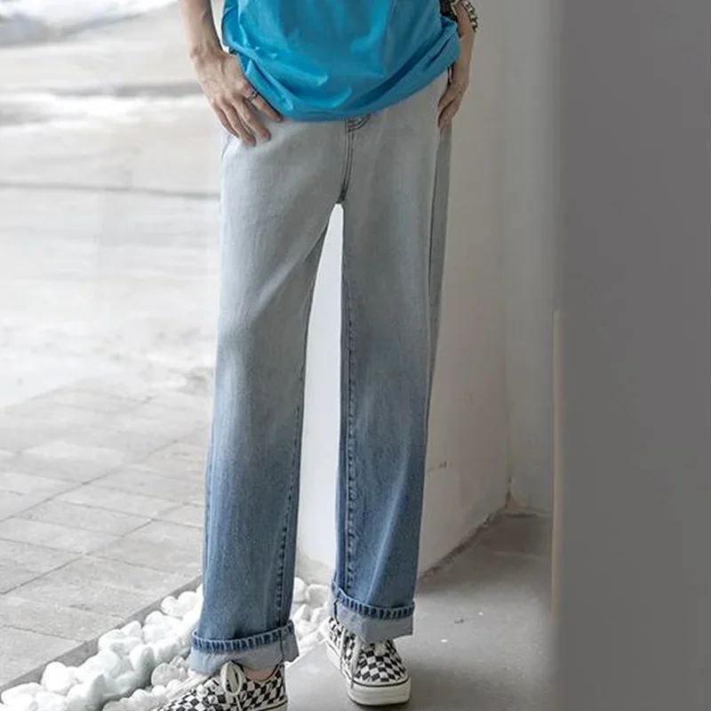 Jeans Women All-match Wide Leg Trousers Female Spring Hot Selling Popular Minimalist Basic Teens Students Ulzzang Streetwear New