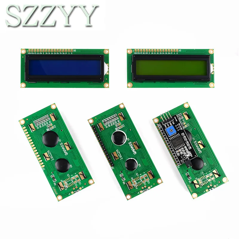 LCD1602 1602 LCD Module Blue / Yellow Green Screen 16x2 Character LCD Display PCF8574T PCF8574 IIC I2C Interface 5V for arduino