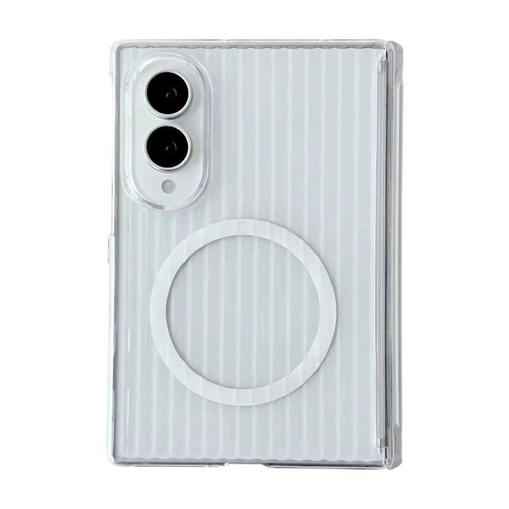For Samsung Galaxy Z Fold 8 Case Hard Transparent Magnetic MagSafe Anti-slip Protective Back Cover For Z Fold 8 Ultra 7 6 shell
