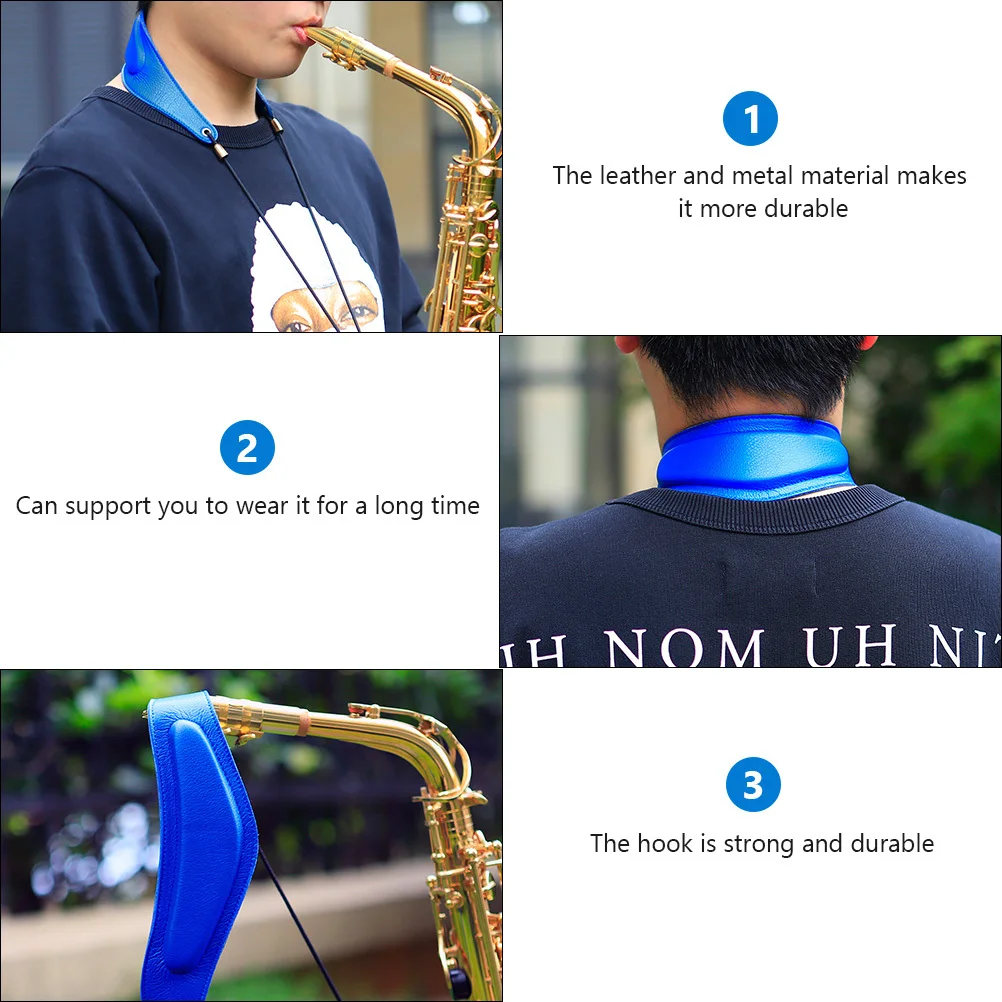 

Saxophone Neck Strap Adjustable Metal Durable Saxophone Shoulder Strap Strong Hook for Professional Beginners