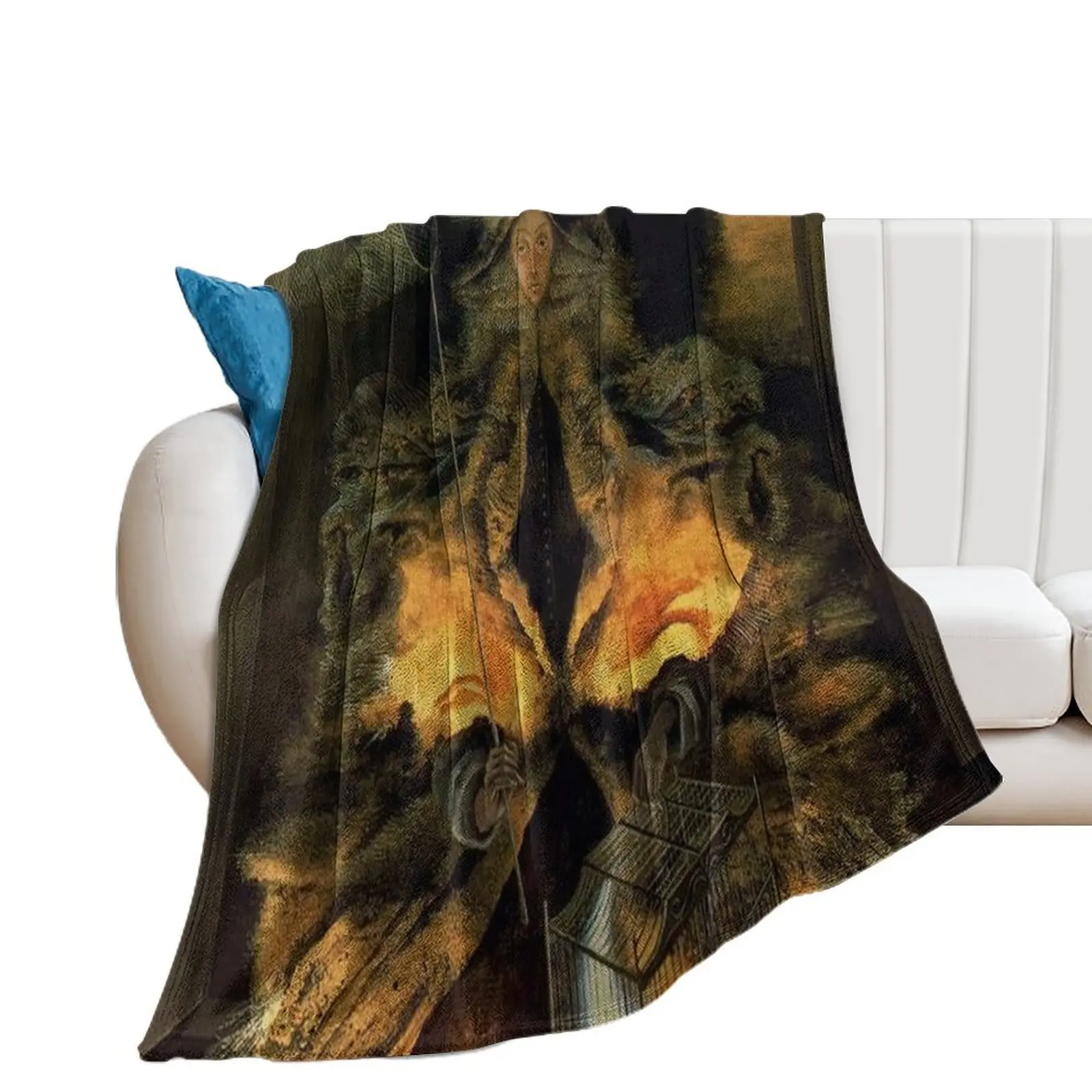 Star Huntress by Remedios Varo Throw Blanket Travel Beautifuls Blankets