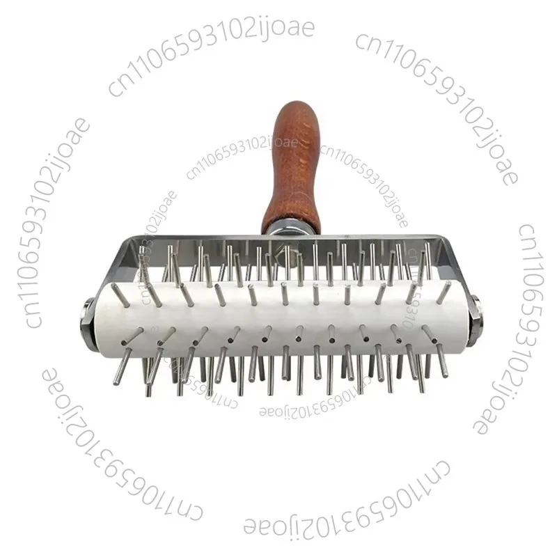 Wooden Handle Stainless Steel Pizza Punch Dough Wharf Bread Cookies Pie Pizza Pastry Checked Hob Kitchen Baking Tools