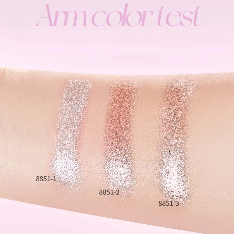 QXQY Fine Glitter Highlight Powder Delicate Monochrome Pearlescent Face brightening Shimmer Powder Makeup