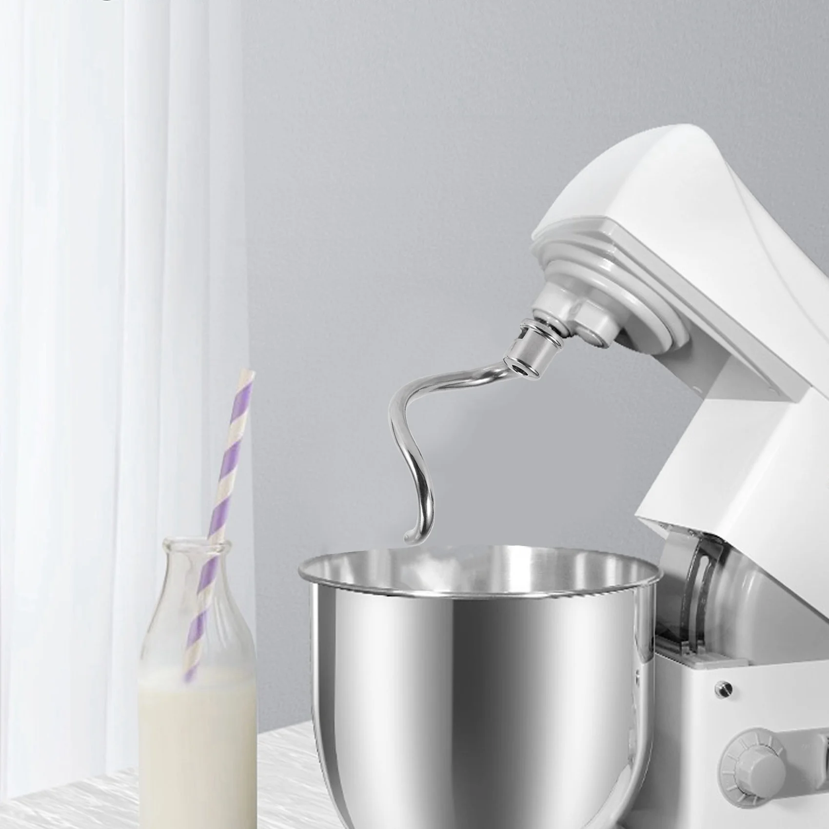 Gancho de masa de acero inoxidable, accesorio para mezclador eléctrico, Ksmc7Qdh 5Ksm7580X, herramientas para hacer masa de galletas y pan