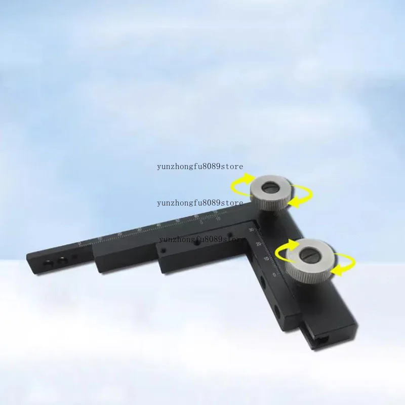 Aluminum Alloy X‑Y Axis Microscope Moving Stage Precision Micrometer Adjustable Slide With Scale for Sample Positioning Work