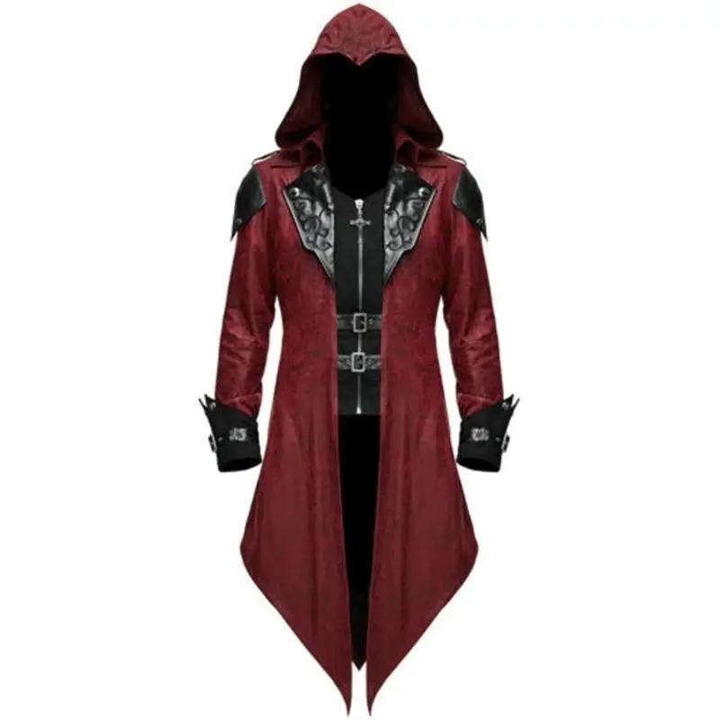 

Medieval loween Vintage Patchwork Jaet Men's Gothic Costume Brocade Outerwear Spring 2024 Faion Ladies' Special