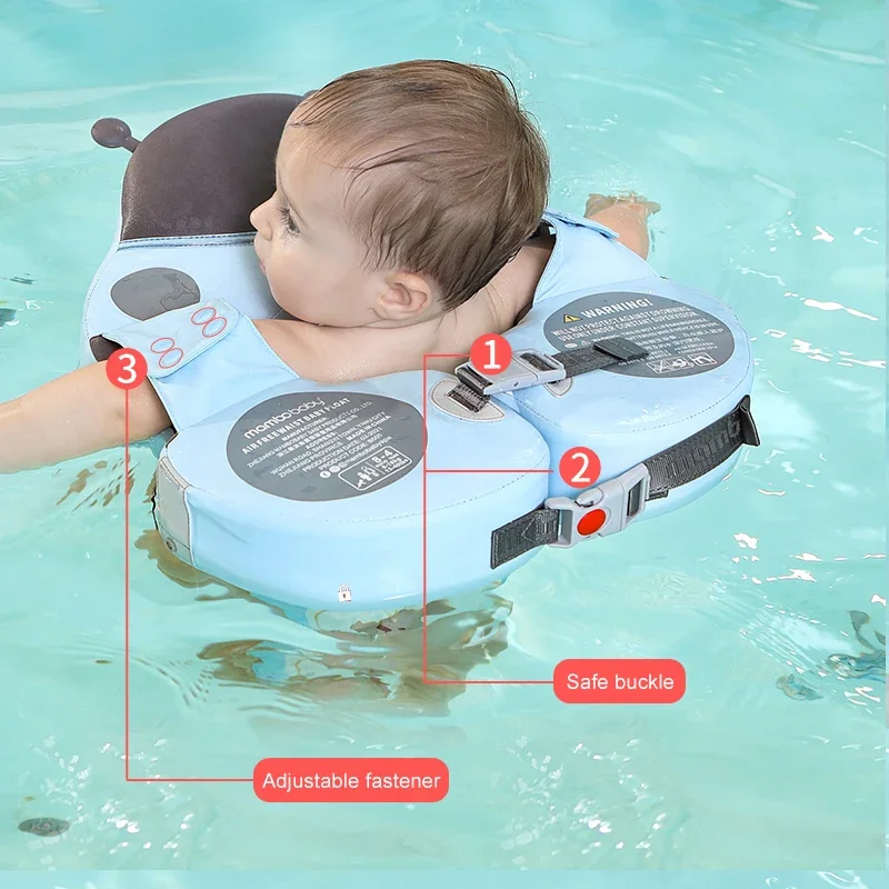 Mambobaby-Anneaux de natation flottants non gonflables pour bébé, flotteur initié, entraîneur de natation, jouets de piscine, accessoires, Udissolvant 50 +