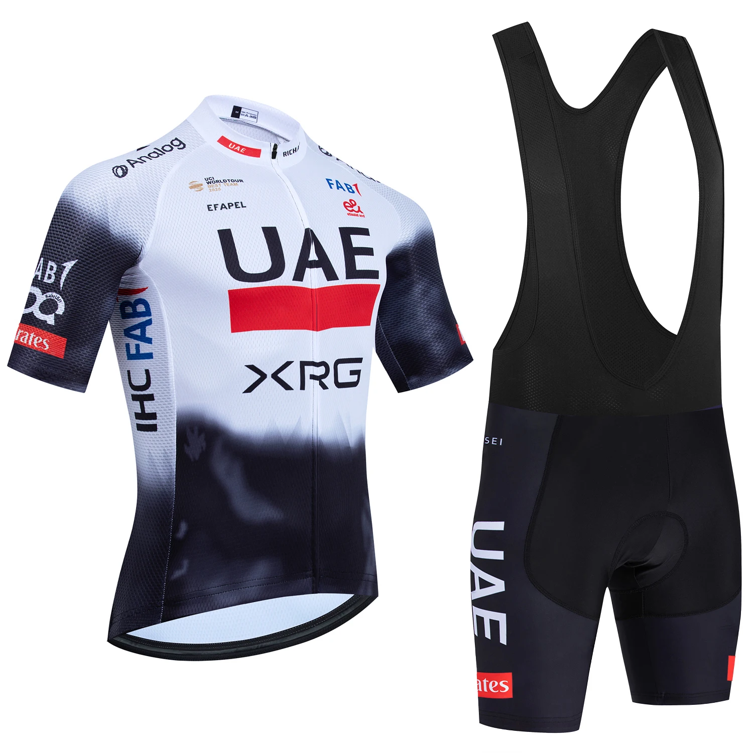 2026 Nieuwe WIT Wielertrui VAE Team Bike Jersey Shorts 10 Kleur Mannen Vrouwen sneldrogende Ropa Ciclismo Pro Fiets T-shirt kleding