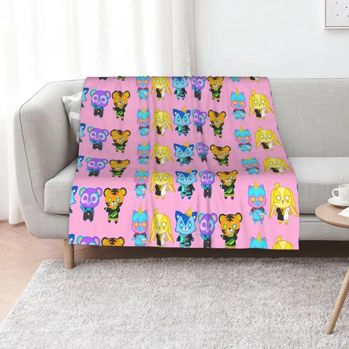Krew Plushies Throw Blanket Bed linens Sofas Luxury Designer manga warm winter For Sofa Thin Blankets
