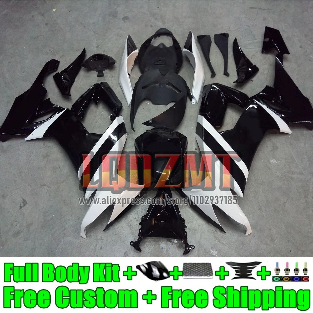 Injection Frame For KAWASAKI NINJA ZX-10R ZX 10 R 10R 1000CC 51No.186 ZX10R 2008 2009 2010 ZX1000 C 08 09 10 white black Fairing