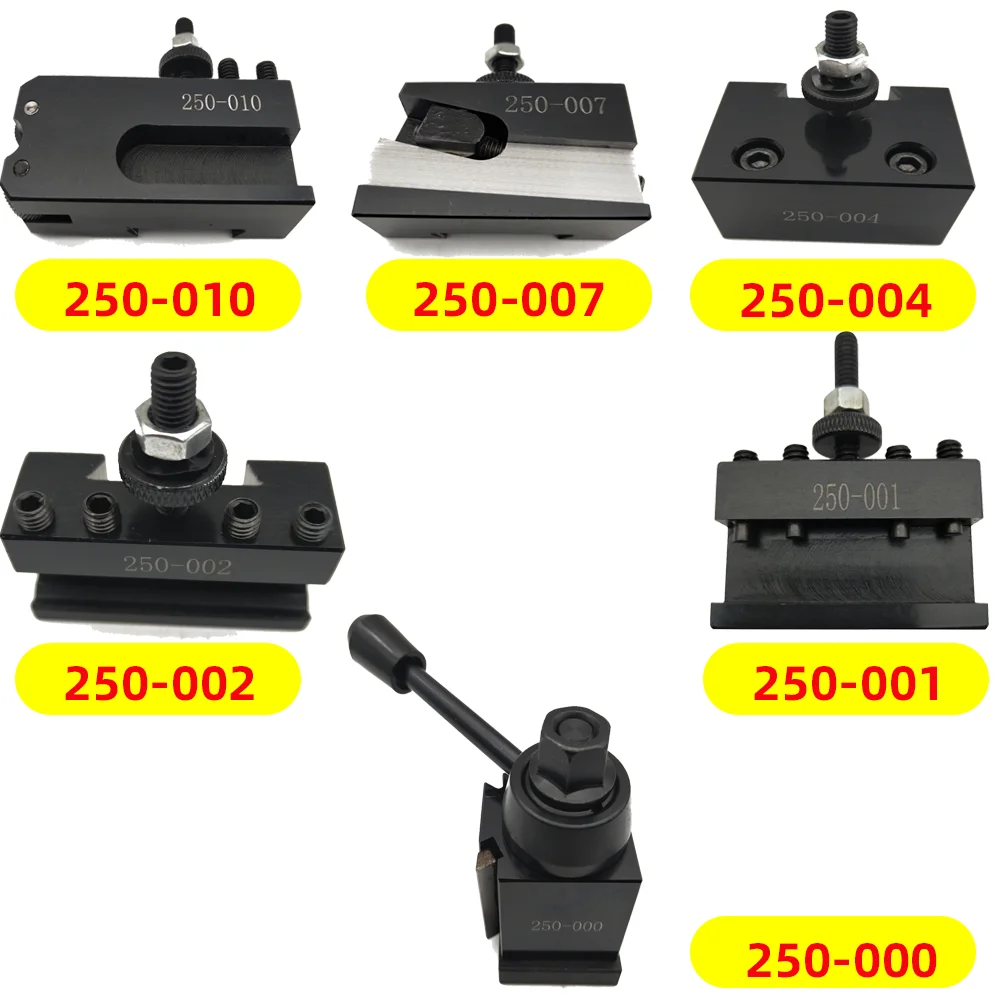 Wedge GIB 250-000/250-001/250-002/250-004/250-007/250-010 Wedge GIB Type Quick Change Toolpost Tool Holder for Lathe Tools