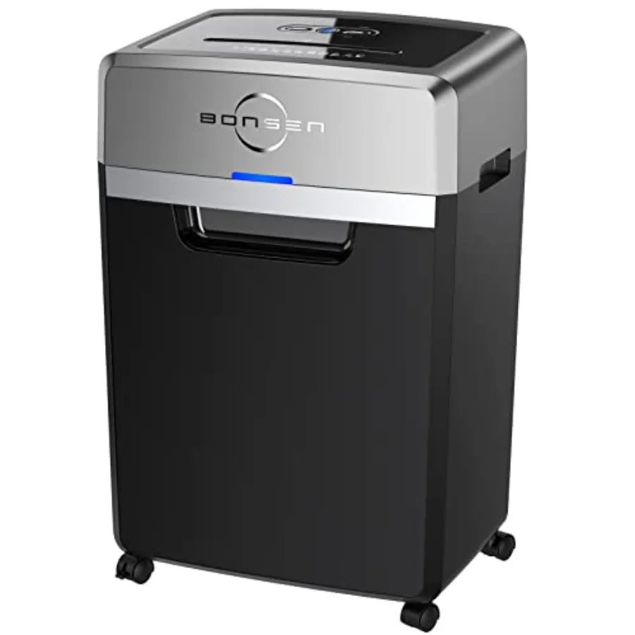 

Heavy Duty Paper Shredder 24-Sheet Cross-Cut Shredder 40-Min Continuous Running Time Commercial Grade Shredder for Office 9-Gal