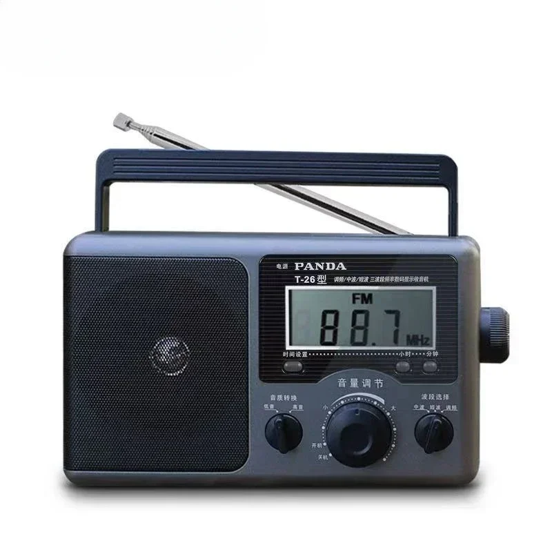 Multi Band Shortwave AM FM SW Radio with Digital Tuning LCD Display Portable Radio