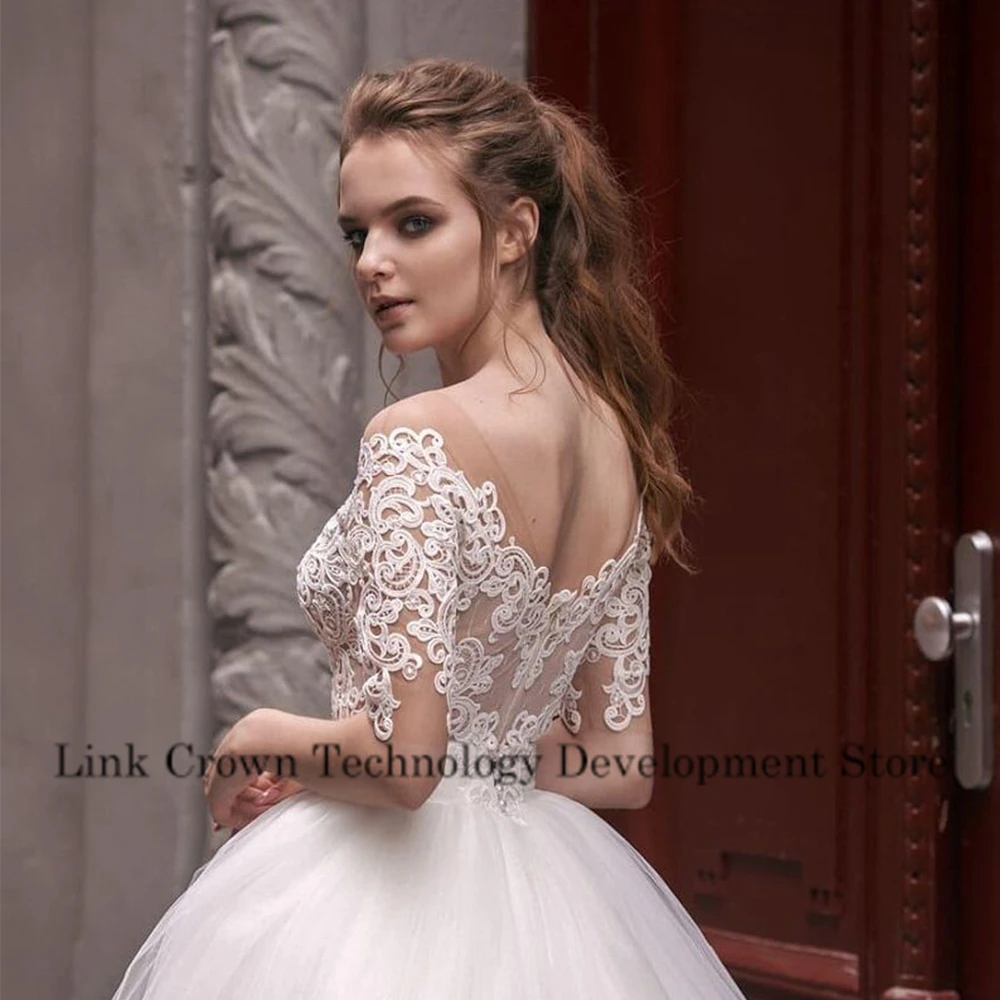 Encantadores vestidos De Novia sin tirantes media manga marfil Vestido De Novia exquisito nuevo Vestido De Novia De verano