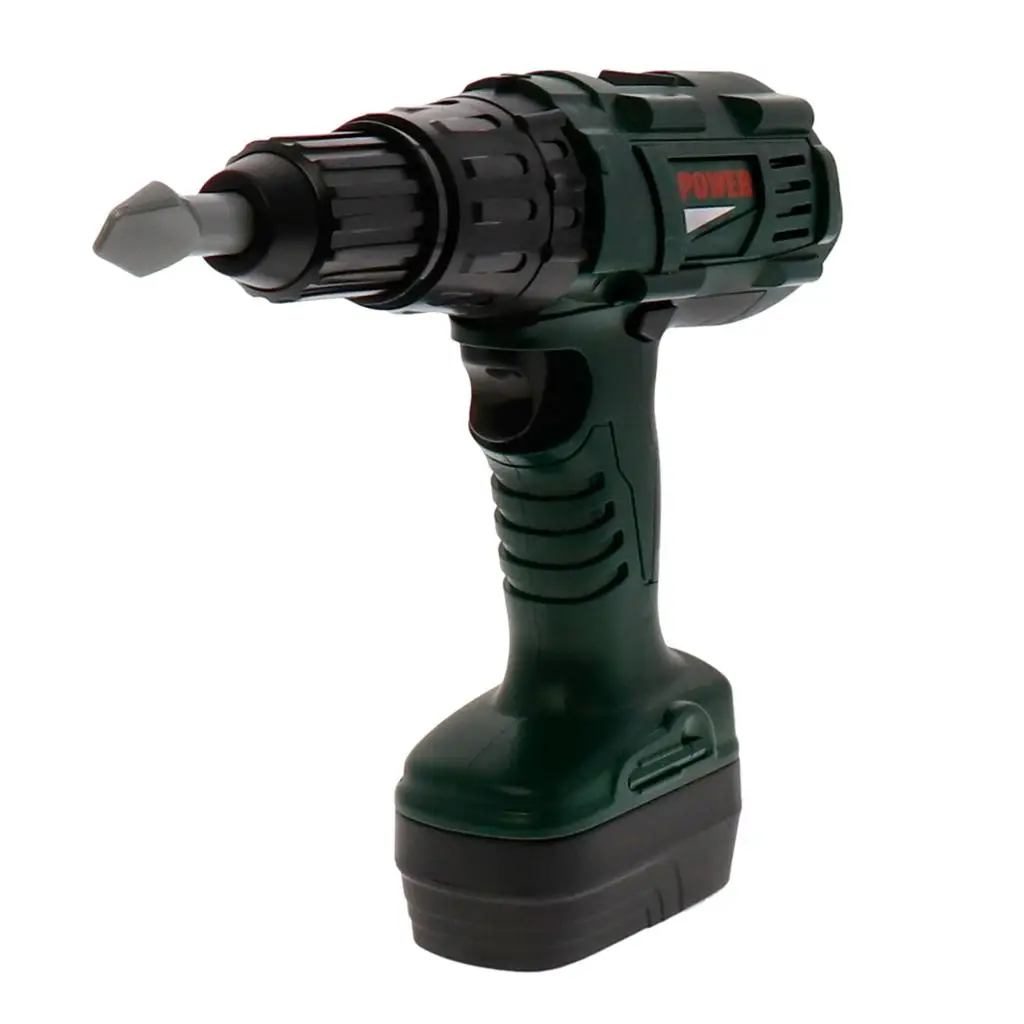 Kids Electric Drill Toy with Sound Lightweight Plastic Pretend Play Tool for Home Workshop Games