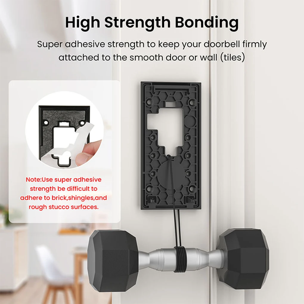 No-Drill Video Doorbell Mount For Ring Video Doorbell Doorbell Mounting Holder Accessories Anti Theft Ring Doorbell Mount