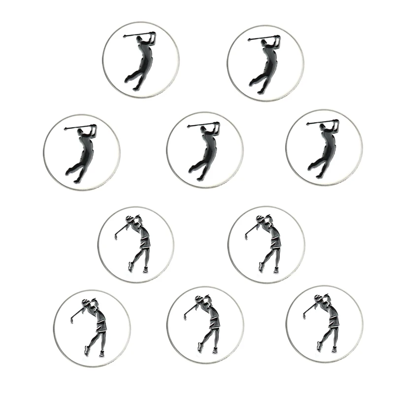 Golf Ball Markers Assorted Patterns Value Pack of 10 Golf Gifts,Funny golf gift for golf lovers