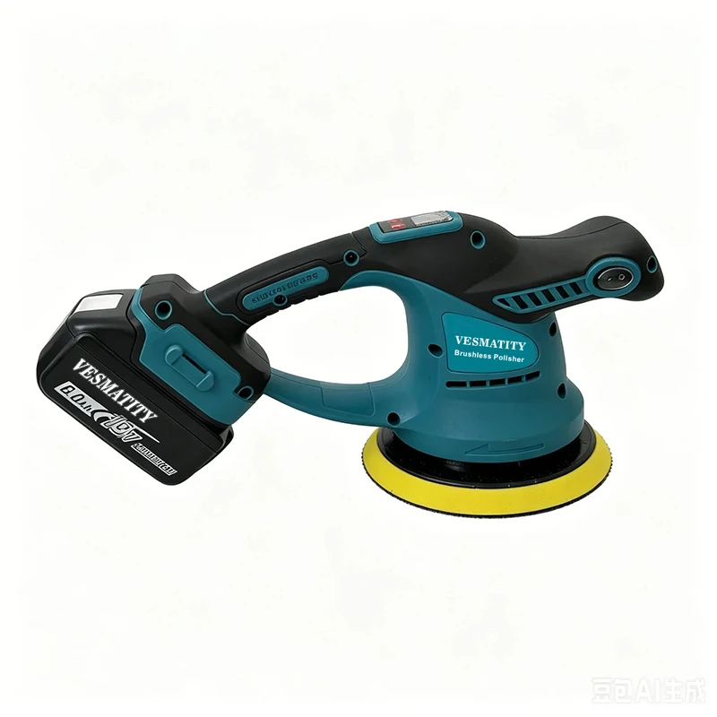 Cordless Car Polisher with Brushless Motor Adjustable for Detailing and Waxing Sanding Sealing Glaze Tool For 18V-20V Battery