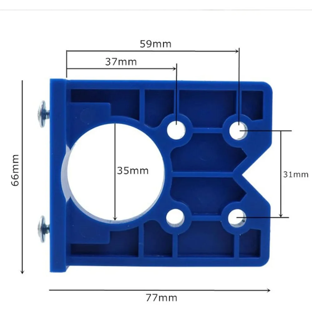Concealed Hinge Jig Kit, 35mm ABS Incisive Alloy Hinge Drilling Hole Router Jig for Face Frame Cabinet Cupboard Door Hinges