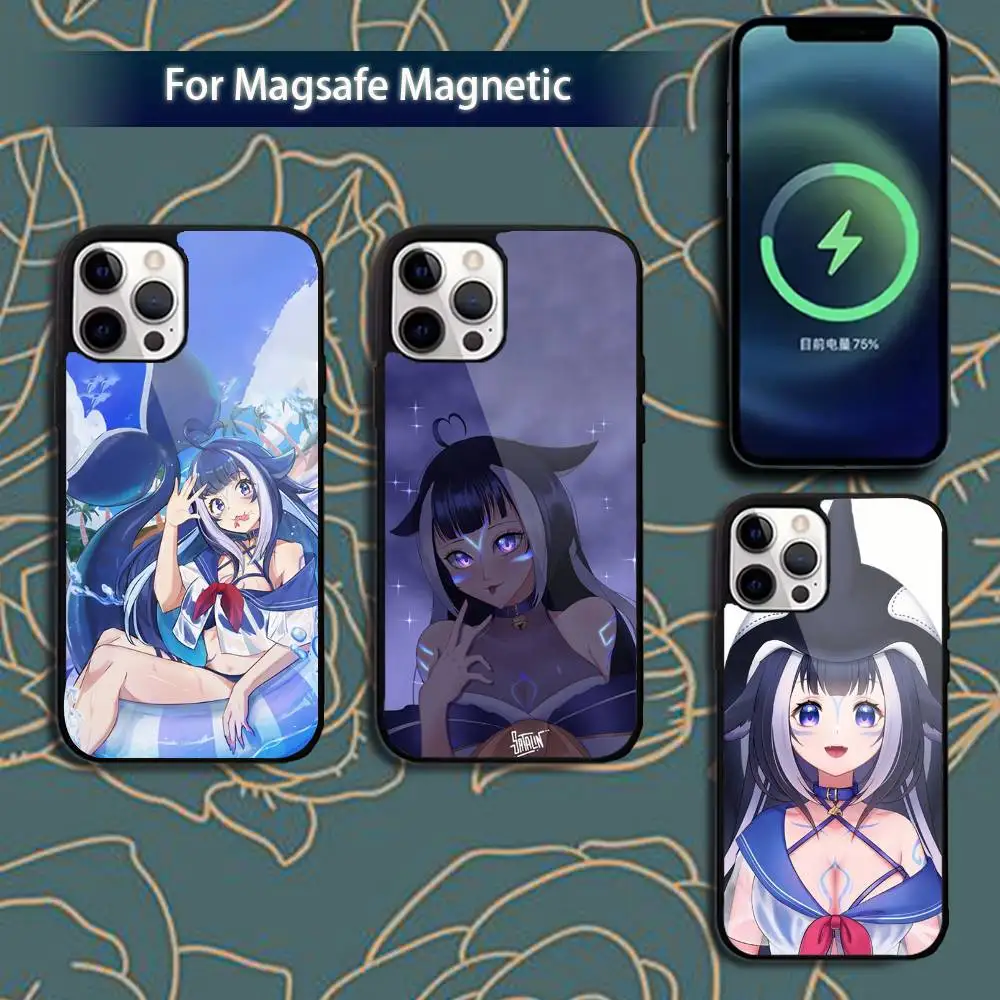 

S-Shylily Vshojo V-Vtuber Phone Case For iPhone 16,15,14,13,12,11,Pro,Max,Plus,Mini,Magsafe,Magnetic Wireless Charging Case