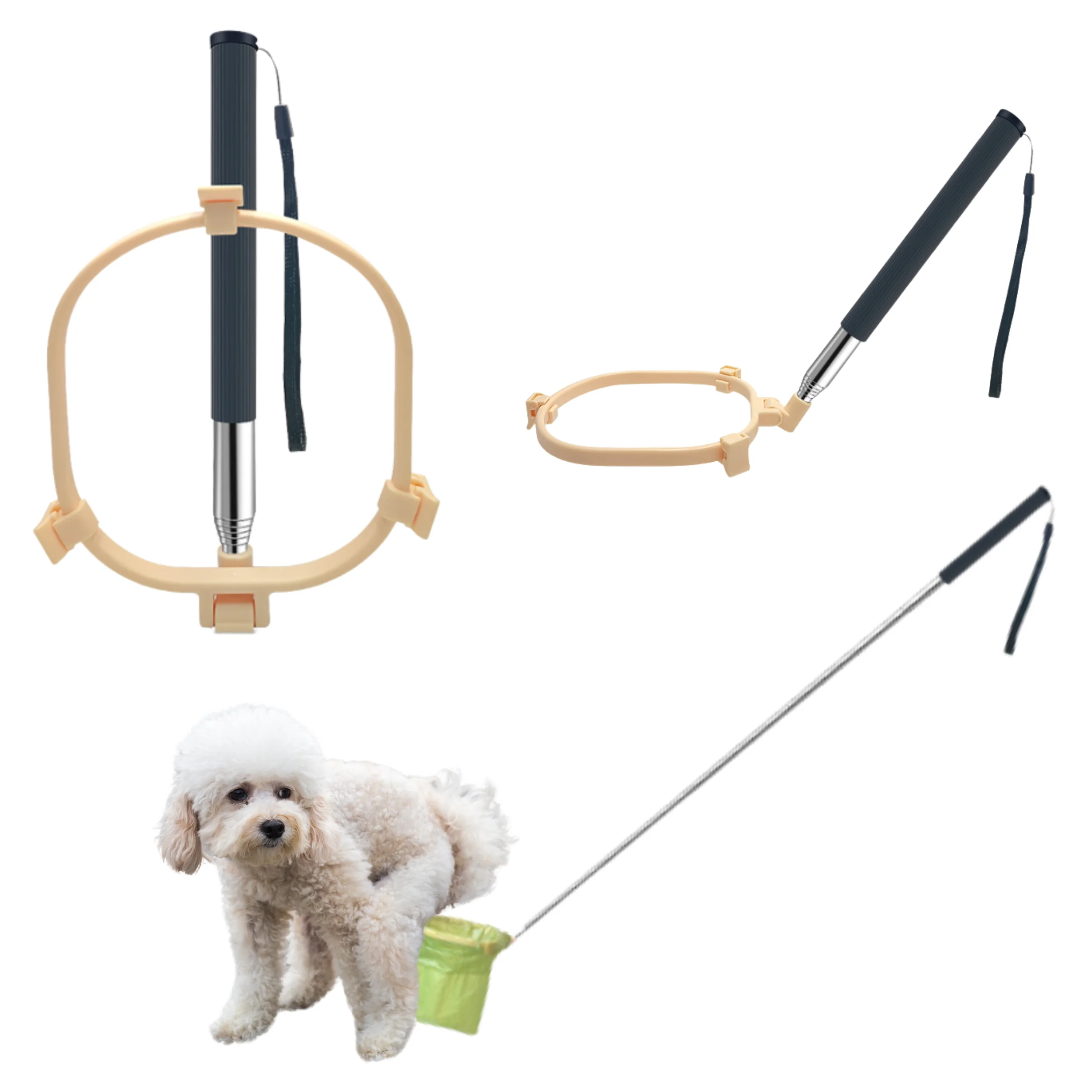 

Collapsible Long Handle Dog Poop Catcher Portable Outdoor Touch-Free Pet Stool Scoop
