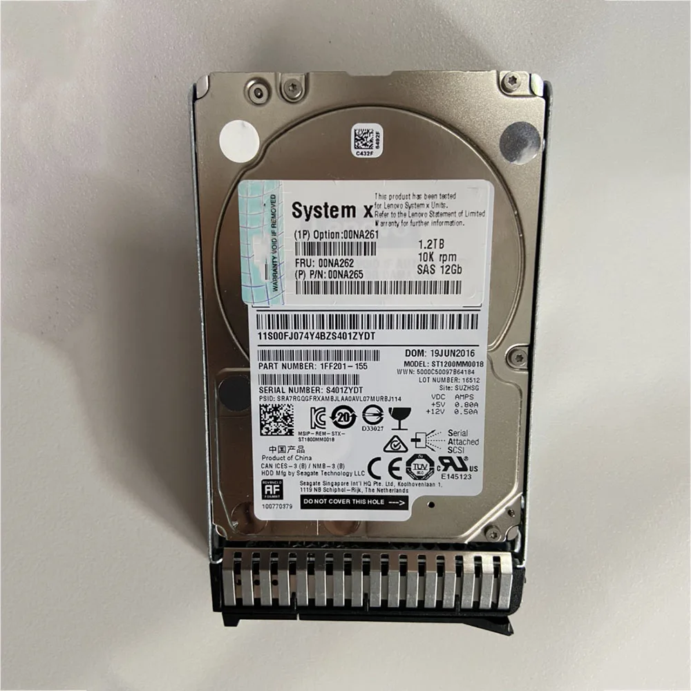 

1,2 ТБ для Lenovo, серверный жесткий диск 00NA262 00NA265 1,2 T 10K SAS 12G 2,5