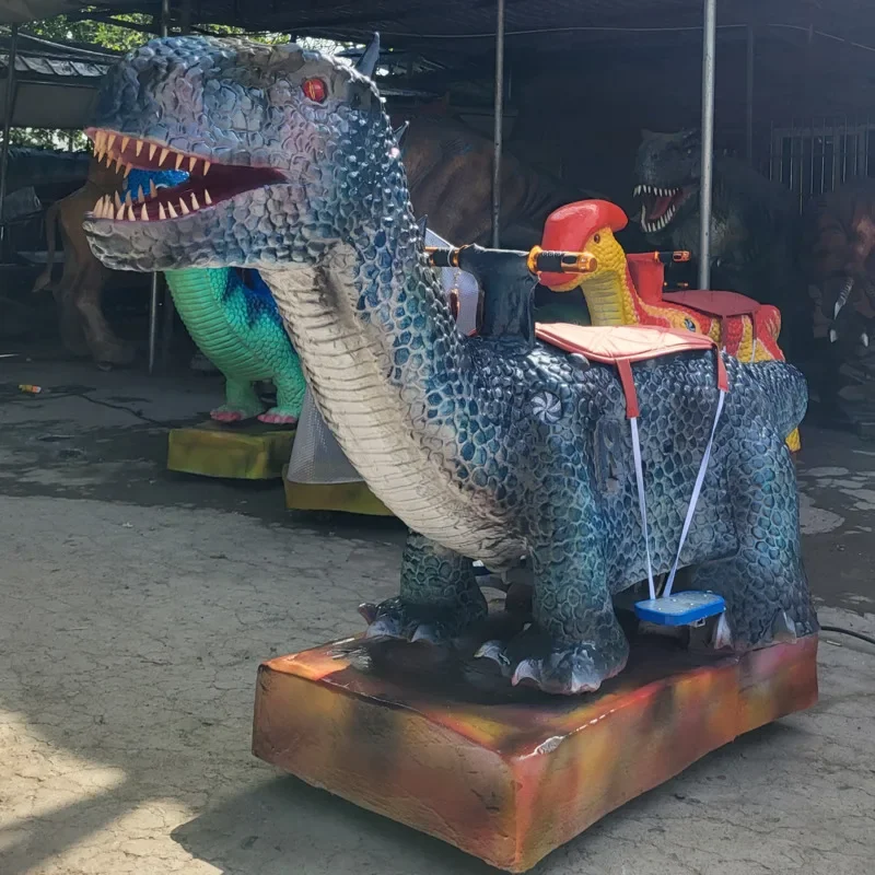 Square Dinosaur Electric Amusement Vehicle New Rocking Car