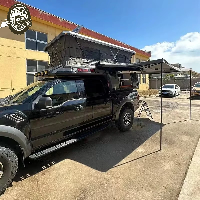 Diy Truck Top Camper Cabin on Wheels With Slide Outs Aluminum Alloy Truck Canopy