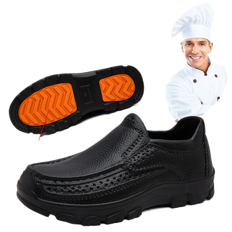 

Mens Chef Shoes Water-proof Oil-proof Kitchen Shoes Non-slip Garden Clogs Hotel Work Shoes Beach Slippers Mules Shoes Size 47