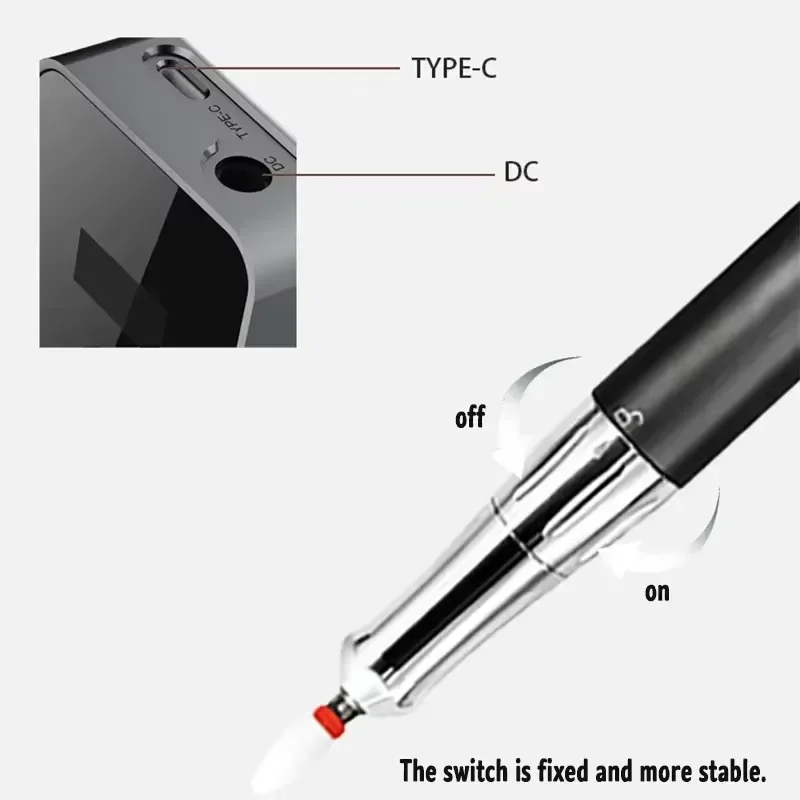 Brand For Desktop Nail Drill Machine 35000RPM Powerful Electric Nail Drill Sander Machine Manicure Nail Polisher