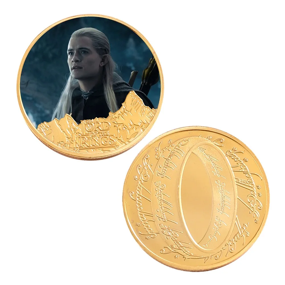 Ensemble de billets de banque en or, pièce d'or du seigneur des anneaux, personnage périphérie et un anneau, cadeau de collection commémoratif pour les Fans, offre spéciale